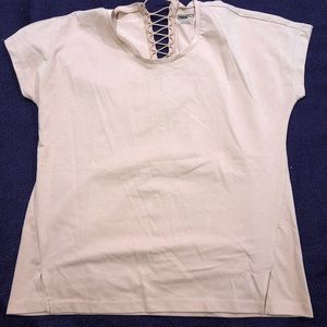 PUMA Light Pink Cross Back T Shirt Size Med